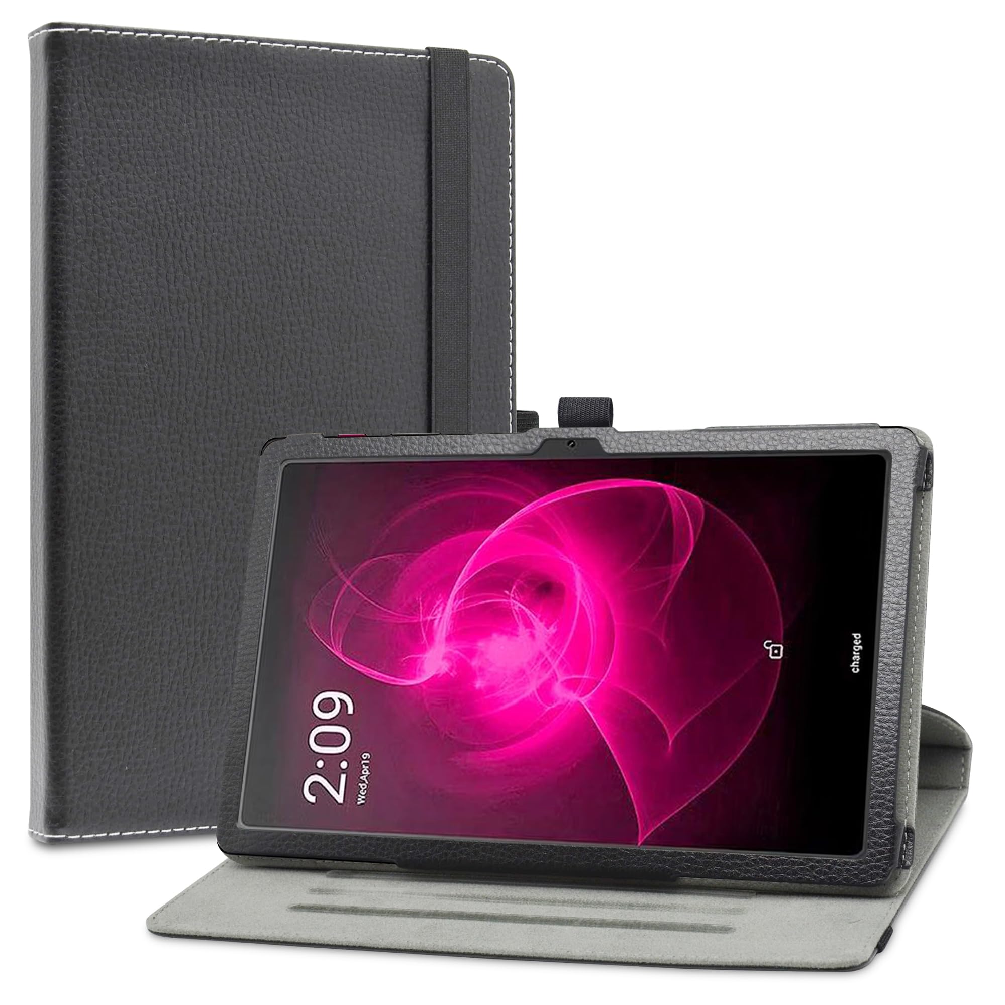 Funda de tablet T-Mobile REVVL TAB 5G negra resistente con giro 360 8