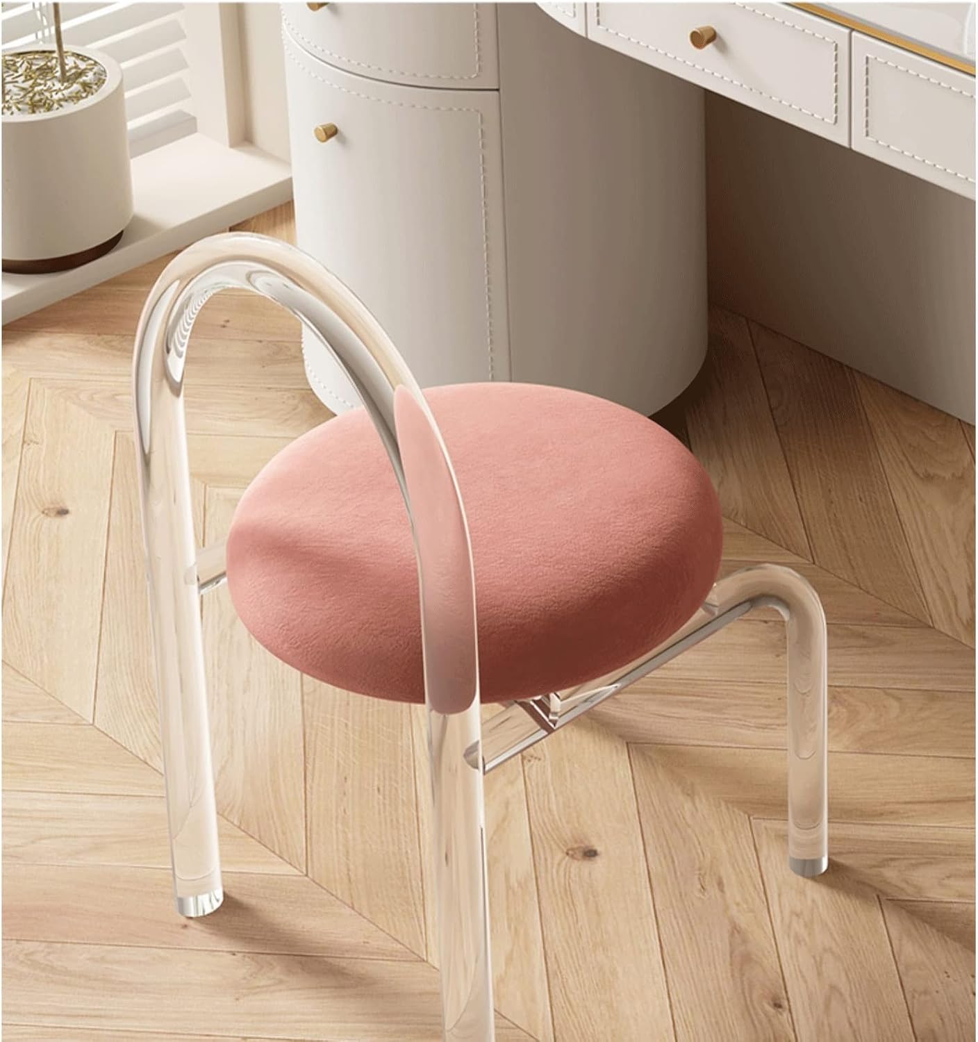Vanity Dressing Table Set Luxury Makeup Bench with 3 Colors Led Hd Mirror,Comfortable Stool Drawers Cabinet,Modern Simple Style,for Girl's Gift (Size : 120cm) ()