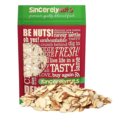 Sincerely Nuts Almendras en rodajas naturales crudas | Bolsa de 2 libras | Delicioso aperitivo sin culpa | Bajo en calorías, vegano, sin gluten |
