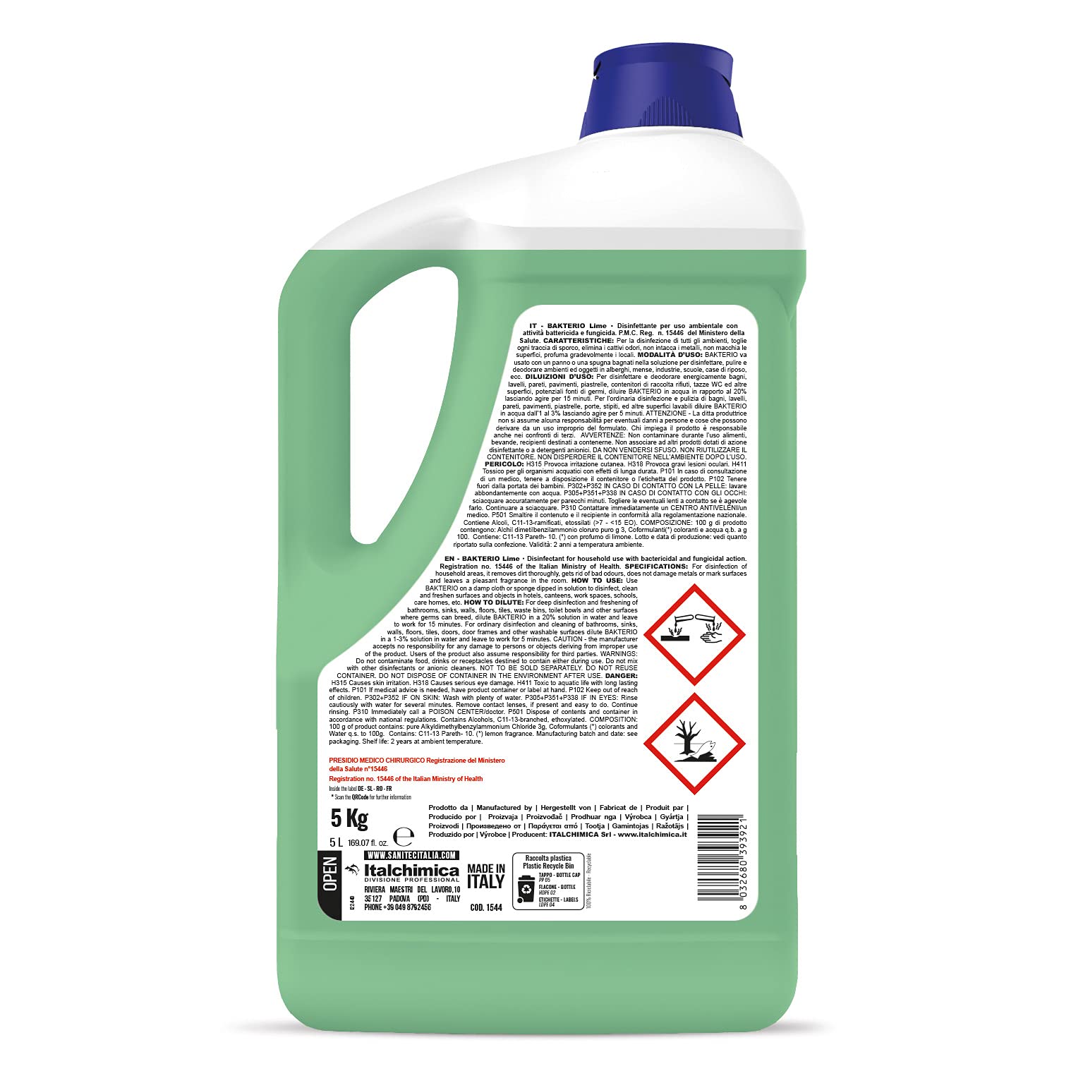 Disinfettante per Ambienti 5 kg Lime e Mandarino Bakterio
