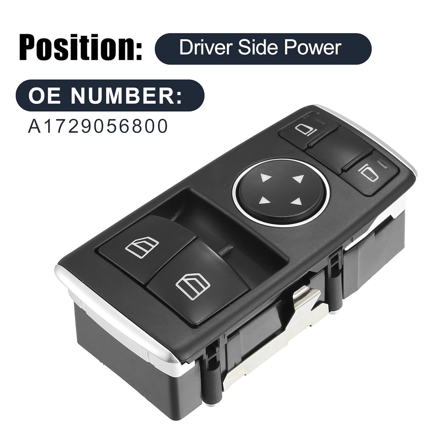 uxcell Driver Side Power Window Switch Master No.A1729056800 for Mercedes Benz C Class C63 C W204 C180 C200 C220 C250 C350 2007-2014