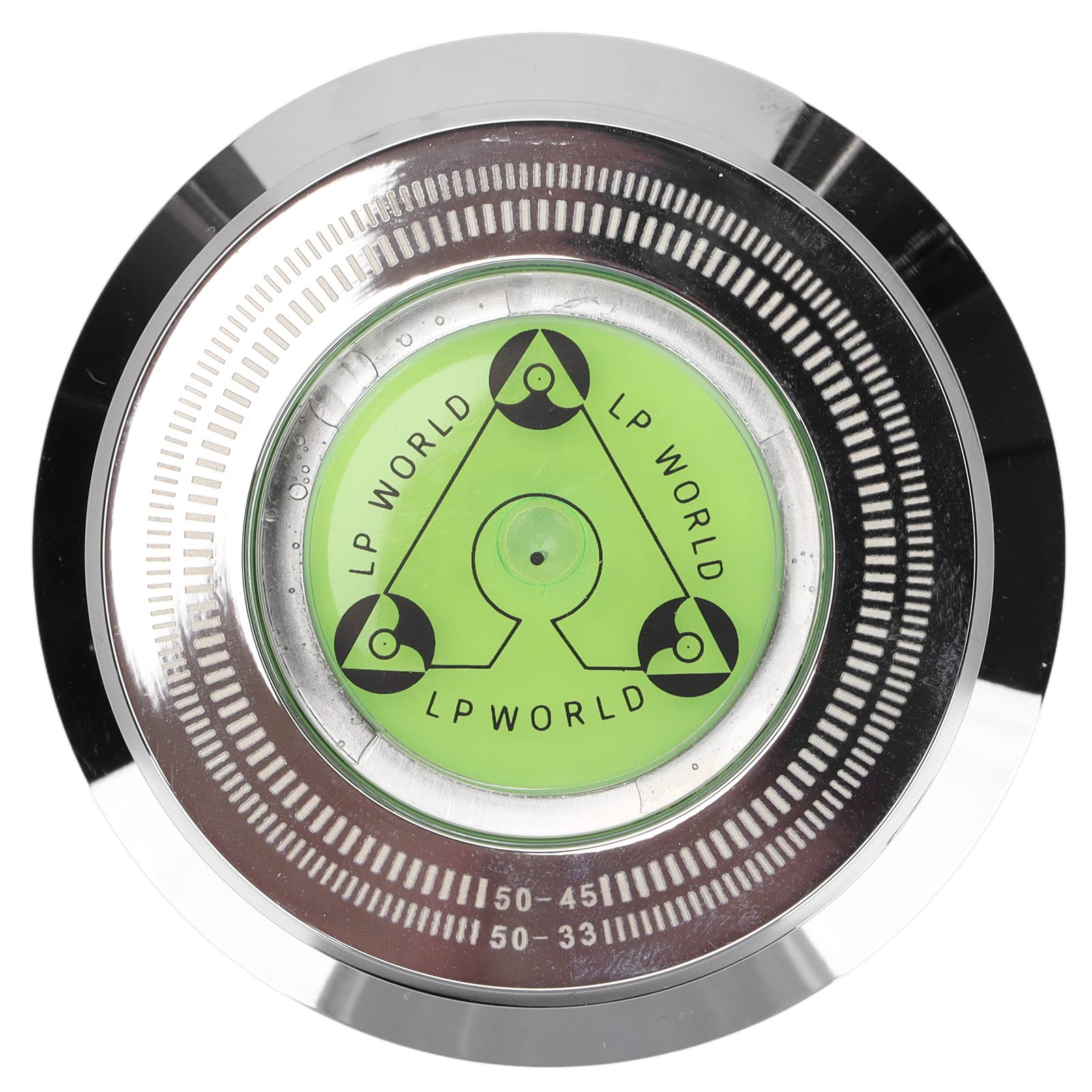 Stabilisateur de Disque Vinyle, Stabilisateur de Poids Record, Pince à Disque en Aluminium avec Mise à Niveau à Bulle pour Tourne-disque LP 50 Hz, Stabilisateur de Disque pour Platines(Argent)