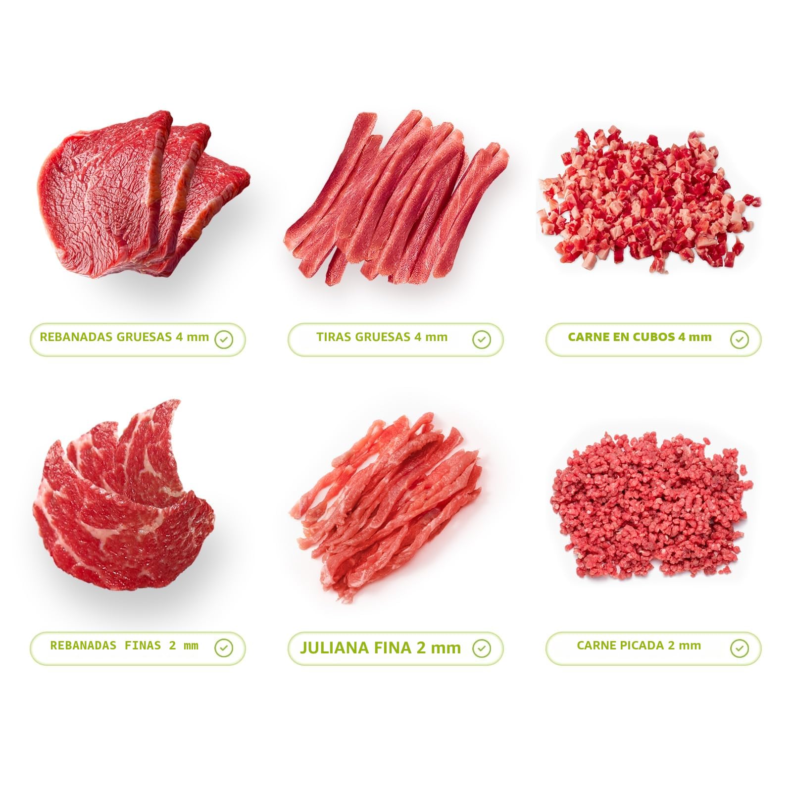 ONCE FOR ALL Juego de Cuchillos de Cocina para Cortar y Rebanar Carne, Cortador Manual de Alimentos para Res, Cerdo y Cordero, para Cocinar en Casa