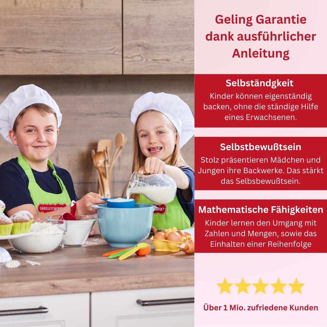 Kinderleichte Becherküche: Für die Backprofis von morgen (Band1), Backbuch inkl. 5-teiliges Messbecher-Set, kinderleicht backen nach Bildern, Backbuch für Kinder ab 3 Jahren, Kochbuch für Kinder