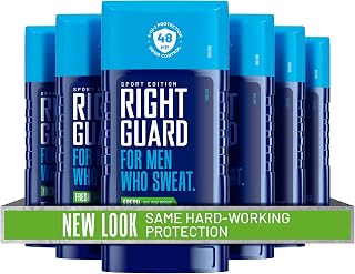 Right Guard Sport Fresh Invisible Solid Antiperspirant Deodorant for Men, 4-in-1 Sweat & Odor Block, 48-Hour Protection, 2.6oz 6-Pack