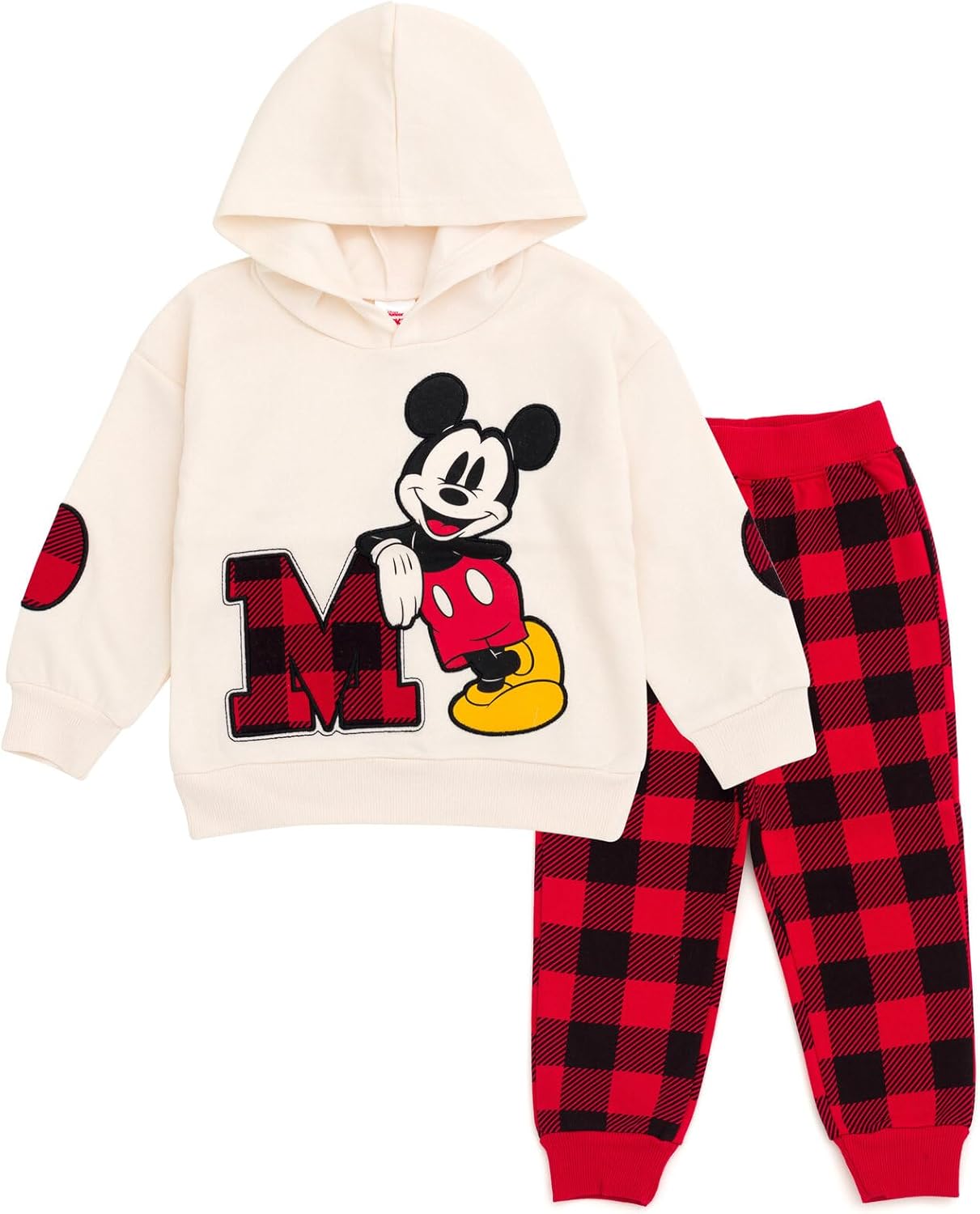 Disney Mickey Mouse Christmas Fleece Pullover Hoodie & Jogger Pants Outfit Set Newborn to Big Kid Sizes (0-3 Months - 14-16)