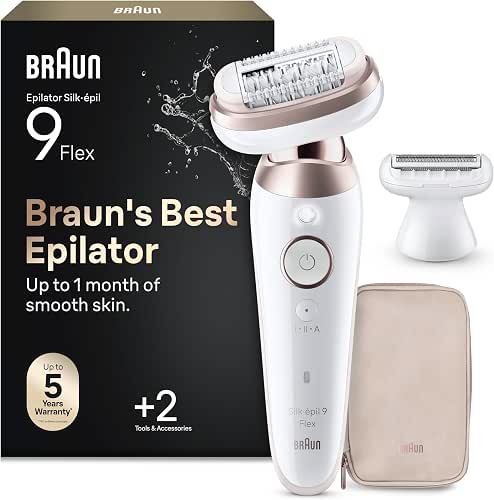 Braun Silk-épil 9 Flex, Épilateur, Tête Flexible À 360°, Épilation