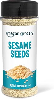Amazon Grocery Sesame Seeds 3 Oz - Nutty Crunch for Savory Dishes, Hummus & Tahini (Formerly Happy Belly)
