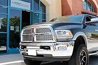 Vista 4 de Barra de luz LED iJDMTOY de 20 pulgadas de 120 W de alta potencia, dos filas con soporte de montaje para defensa inferior escondido para Dodge RAM