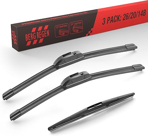Miniatura 43 de BERG REGEN Juego de limpiaparabrisas de 26+16 pulgadas con limpiaparabrisas trasero de 12 pulgadas de repuesto para Subaru Crosstrek 2013-2017