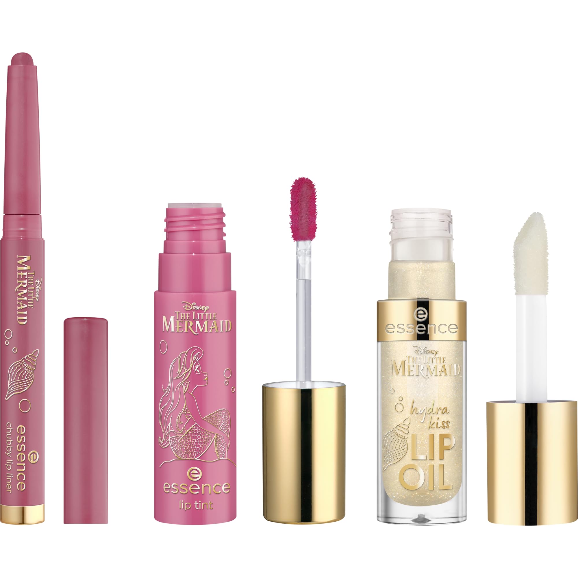 essence Disney THE LITTLE MERMAID lip combo kit, instant result, smudgeproof, luminous, colour intense (1pcs)