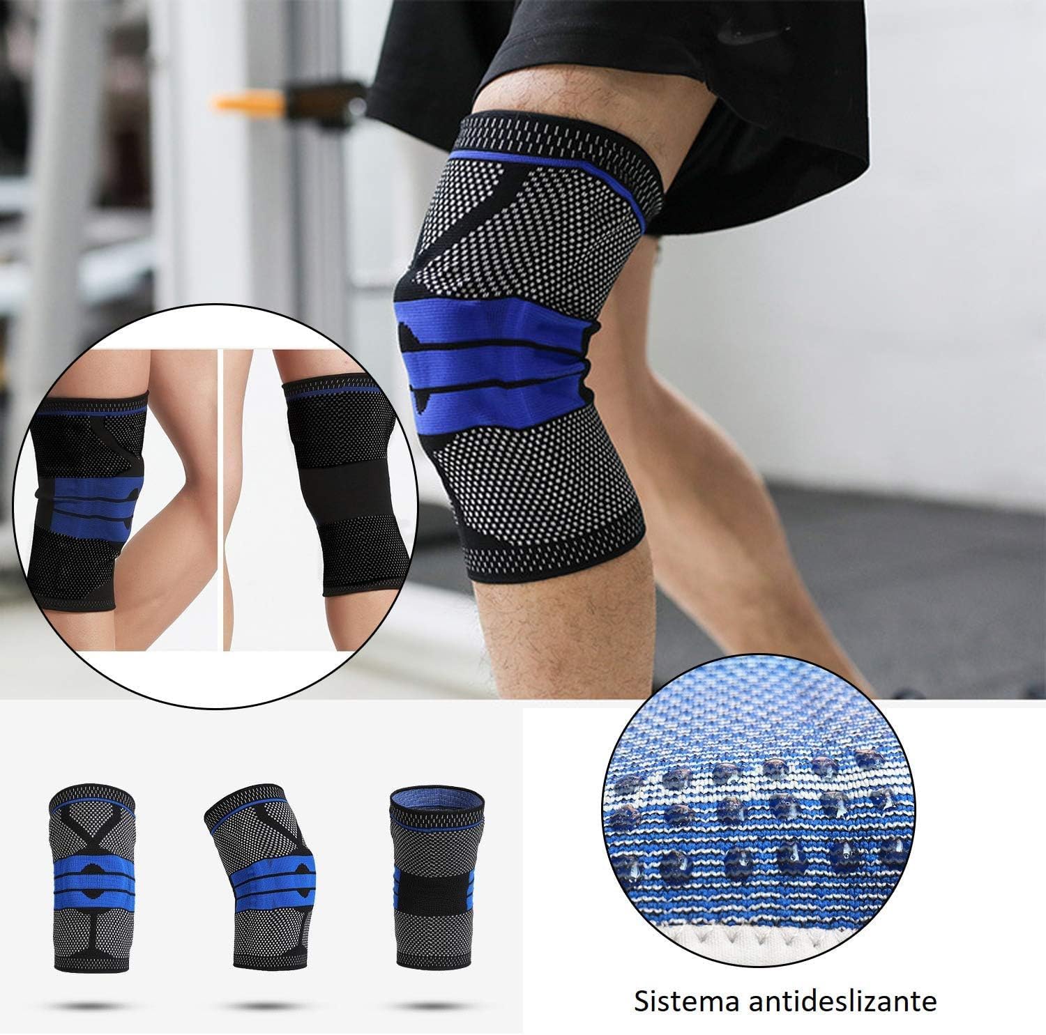 US1984 Professional Knee Brace Support, Knee Protector With Side Stabilizers & Patella Gel Pads for Men Women, Joint Pain Relief, Injury Recovery with Adjustable Strapping & With Neoprene Material (Pack of 1) 1
