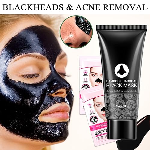 Miniatura 7 de Máscara facial removedor de puntos negros, mascarilla removedora de cabeza negra de limpieza profunda para la nariz, máscara facial removedor de
