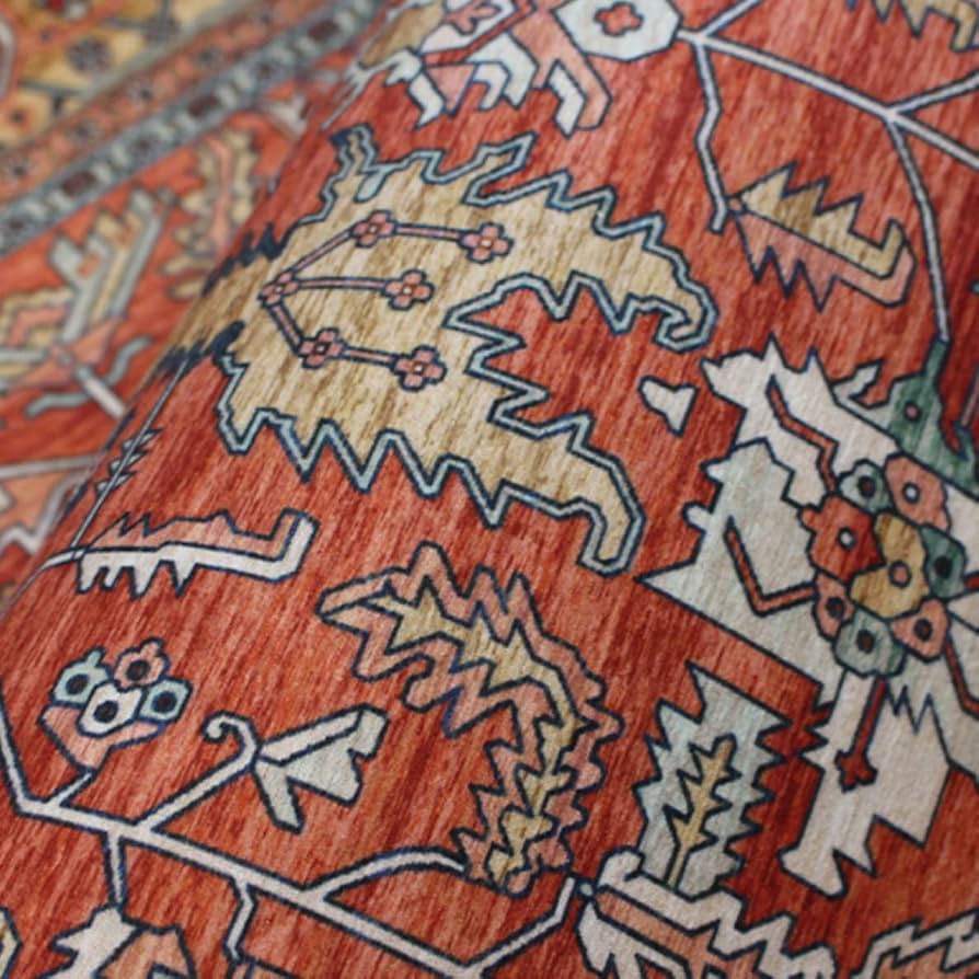 【お値下げ】花柄段通ラグ 約90cm x 60cm フリンジ付き お値下げ】花柄段通ラグ 約90cm x 60cm フリンジ付き お値下げ】花