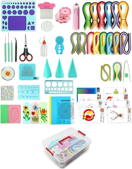 Paper Quilling Kit 3mm/5mm/10mm 1740pcs Quilling Paper Strips Quilling T...