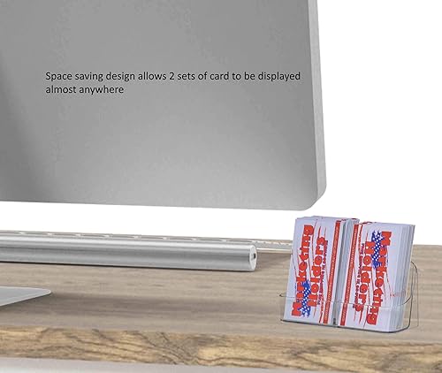 Miniatura 3 de Marketing Holders Soporte para tarjetas de visita de 2 x 3.5 pulgadas, acrílico vertical de dos bolsillos para regalos, membresías, recompensas,