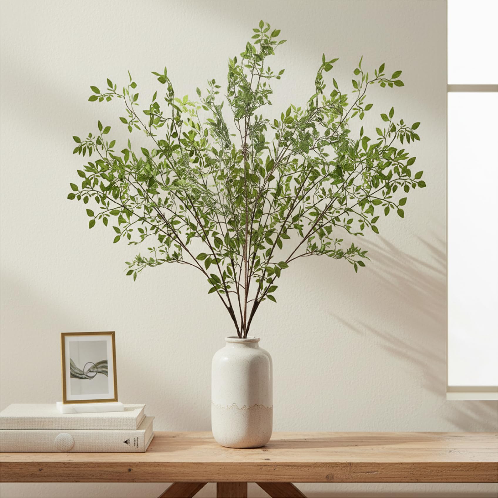 Fausses branches nandina réalistes pour décoration de table de mariage champêtre