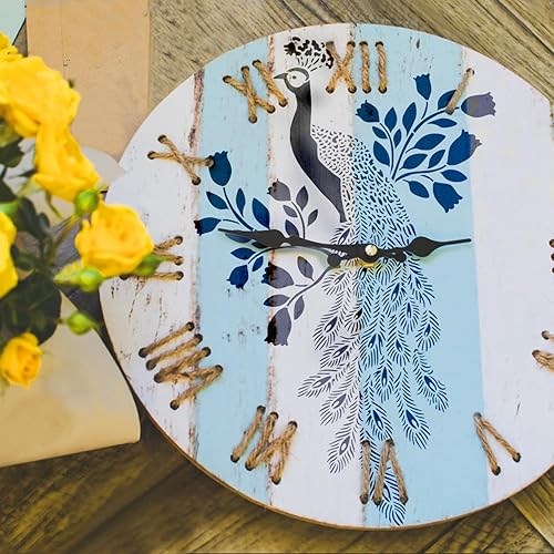 Vista 3 de GSS Designs - Plantillas de pavo real, 12 x 16 pulgadas, reutilizables, grandes, para pintar en madera, pared, lienzo, tela, muebles, manualidades