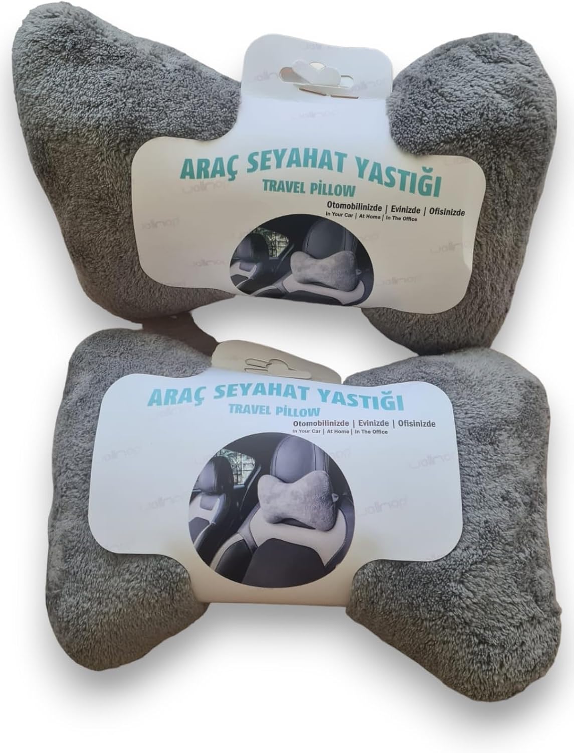 KEMİK BOYUN YASTIK 2'Lİ GRİ