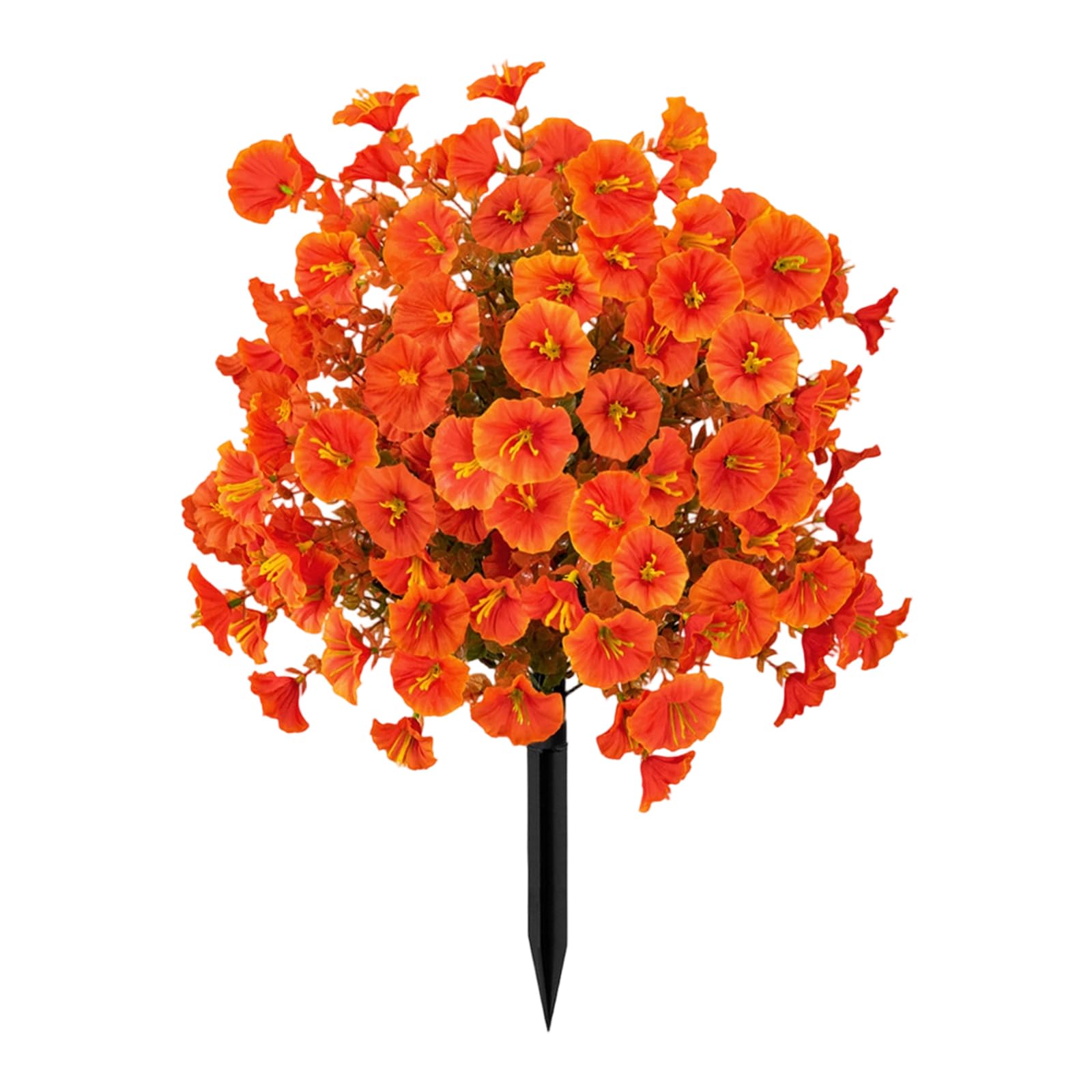 Msioytog Artificial Morning Glory Plant with Ground Stake Weather Resistant Realistic Flower for Garden Patio Front Porch Fraudulent Morningglory Flower with Stake