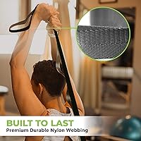 Vista 8 de Gradient Fitness Stretching Strap for Physical Therapy, 12 Multi-Loop Stretch Strap 1" W x 8' L, Neoprene Handles, Physical Therapy Equipment, Yoga