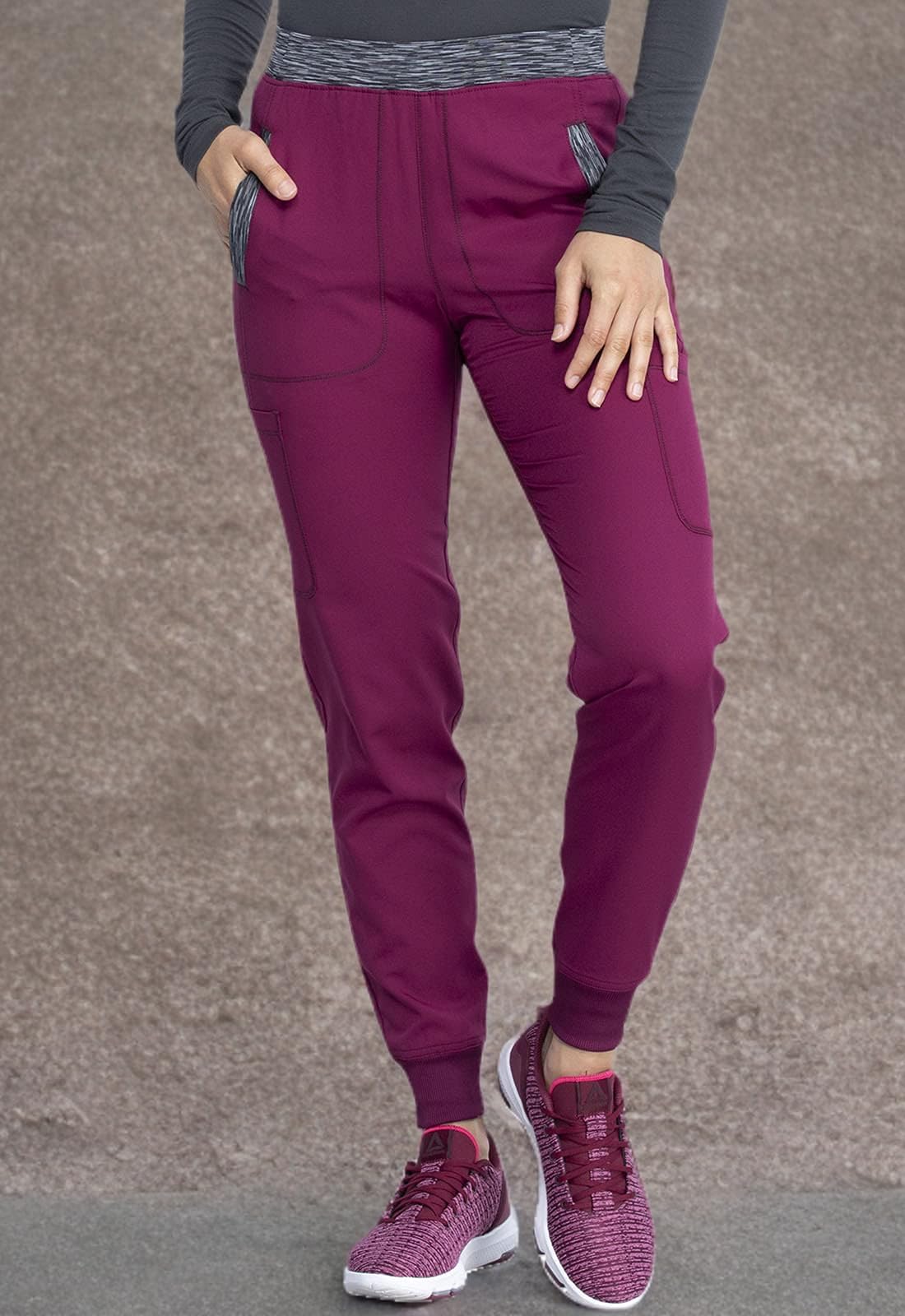 Dickies Dynamix DK185 - Pantalón quirúrgico para mujer, tiro natural, pierna cónica, pantalón deportivo