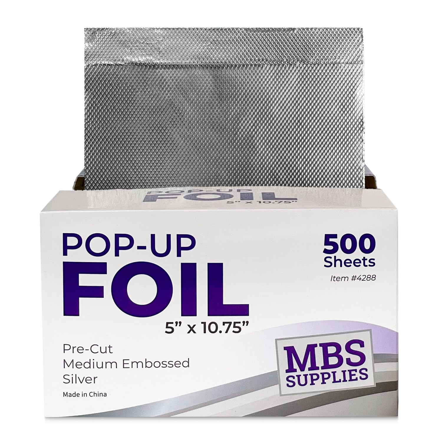 Highlighting Pop-Up Foil 5" x 10.75", 500 Count, Medium Embossed For Hair Highlighting, Highlight Foils For Hair, Aluminum Foil Sheets, Salon Foils For Hair Stylist, Non Slip 500 Pop Up Foil Sheets 500 Count (Pack of 1)
