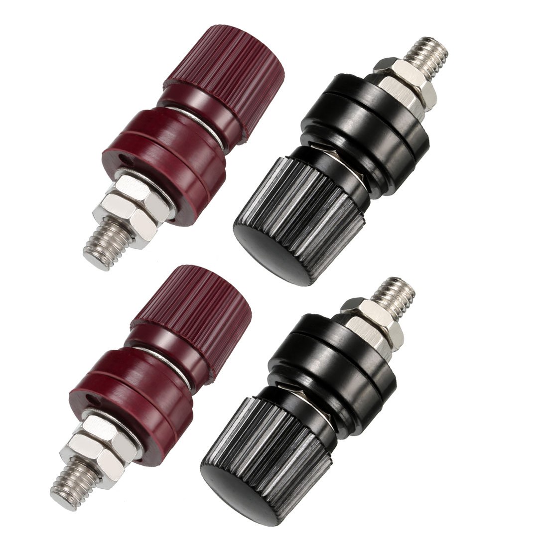 uxcell 4 Pcs Terminal Binding Post M6 Threaded Diameter JR2068 Black and Red