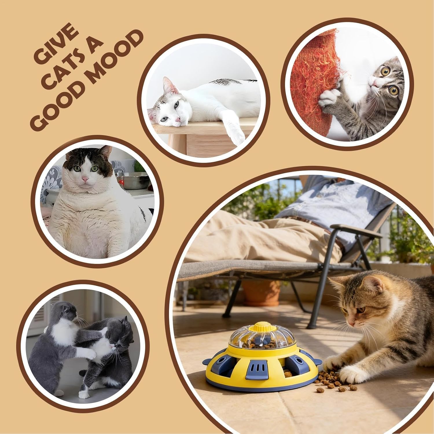 Pet Treat Dispenser - Adjustable Slow Feeder, Dogs Puzzle Feeder, Durable Material, Interactive Toy for Enrichment Aggressive Chewers Small Medium Large Breeds Puppy Training Indoor