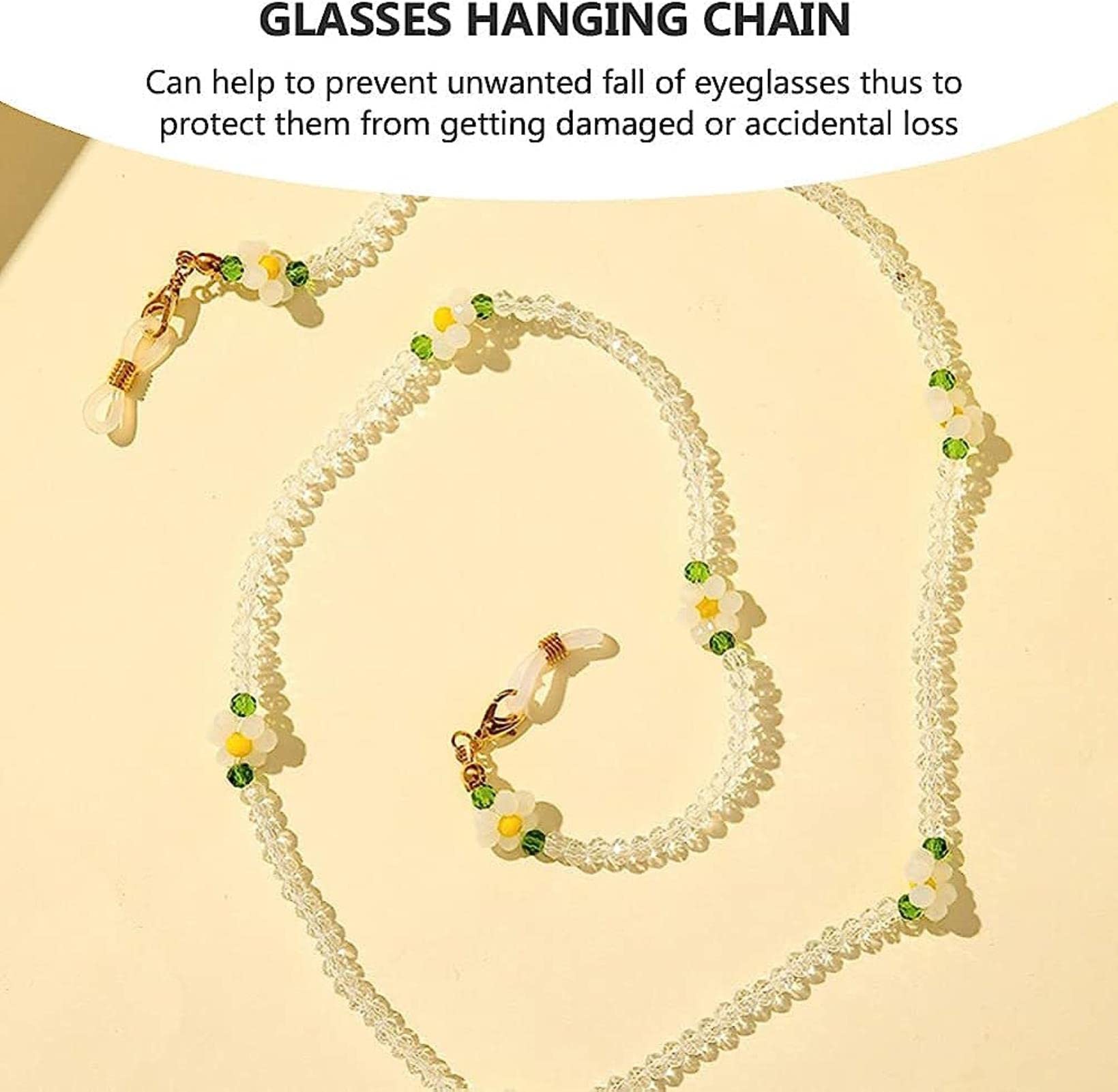 2/3 Piezas de Cadenas para Gafas, cordón para Gafas, Soporte para Gafas con Forma de Flor, Correa para Mujer