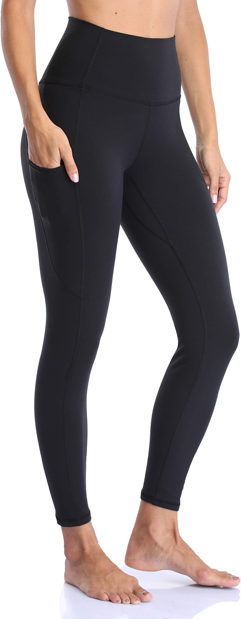 Women's High Waist Buttery Soft Athletic Yoga Pants 25" Inseam Leggings with Pockets