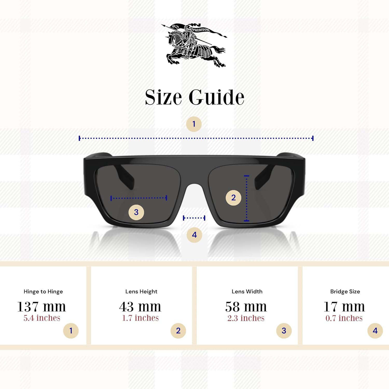 BURBERRY BE4397U Micah Square Sunglasses For Men + BUNDLE With Designer iWear Complimentary Eyewear Kit