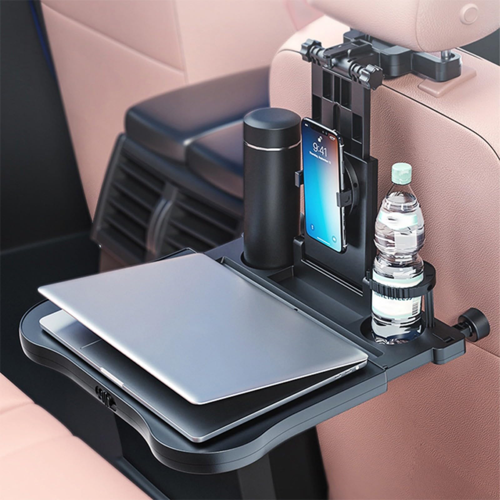 Plateaux de jeu de voiture, chaise multifonction noire, table pliante pour siège auto, support de téléphone, plateau de rangement pour siège arrière de voiture, plateau pliable pour ordinateur