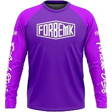 FORBEMK Mens MTB Cycling Jersey, Long Sleeve Bike Shirt, UPF 50+ Breathable Moisture-Wicking for Trail & Enduro Riding