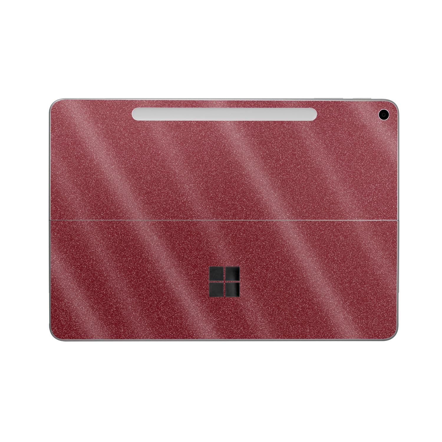 Glossy Glitter Tablet Skin Compatible with Microsoft Surface Pro 12" (2025) - Solid Burgundy - Premium 3M Vinyl Protective Wrap Decal Cover - Easy to Apply | Crafted in The USA by MightySkins