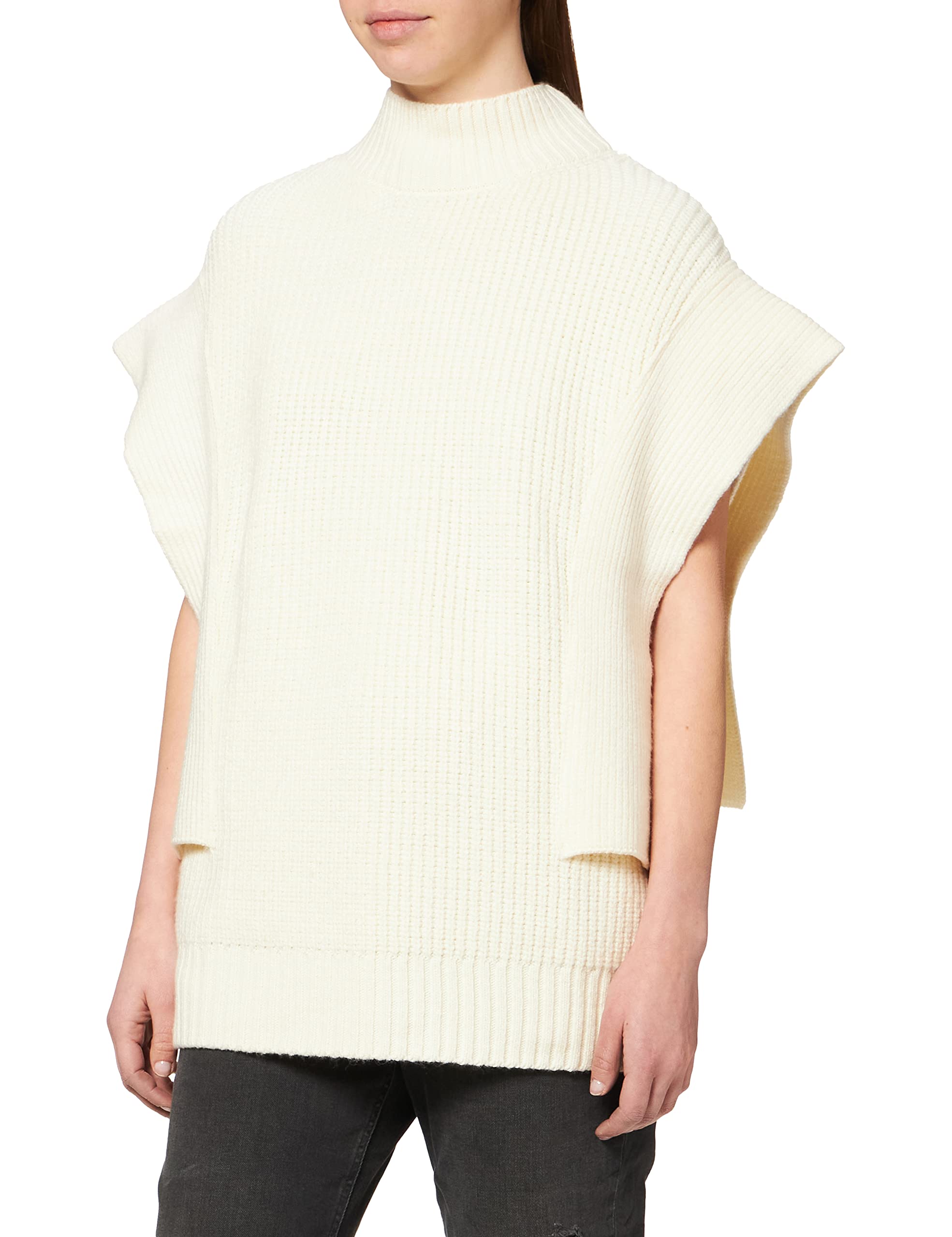IPEKYOL Sweat Large Below Hips Pour Femme - Col Haut, Manches Oversize, Ton Sur Ton