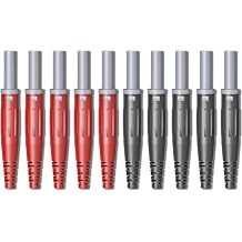 Goupchn 4mm Female Banana Sockets High Current 32A Red & Black, 10PCS