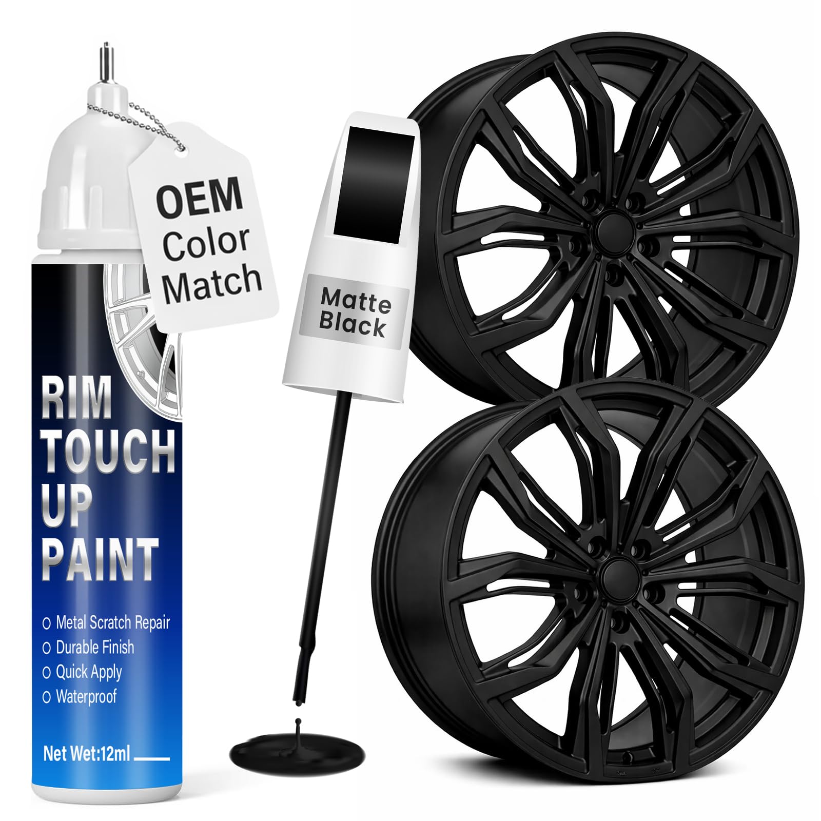 Qnofuit Matte Black Rim Touch Up Paint - paints and primers | Mubboo