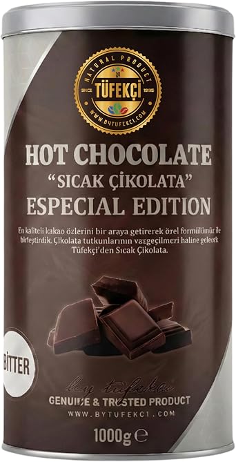 By T fek i Bitter S cak  ikolata 1000 Gr   Ger ek Bitter, Ger ek Pancar  ekeri ile Tatland r lm  Premium S cak  ecek Tozu