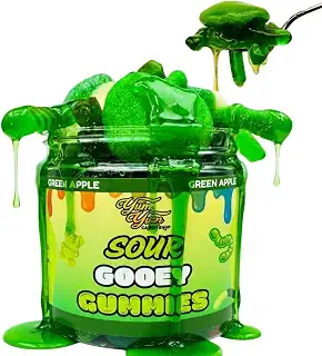 Yum Yum Candy Shop Sour Gooey Gummies, Sour Green Apple, 13 oz [海外直送品]