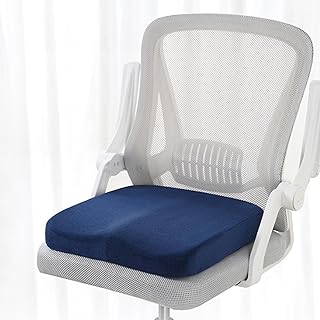 Cojín de asiento de coche para conducir, cojín de espuma viscoelástica para sentarse durante mucho tiempo, coxis, ciática, alivio del dolor de espalda baja, cojín antideslizante para asiento inferior