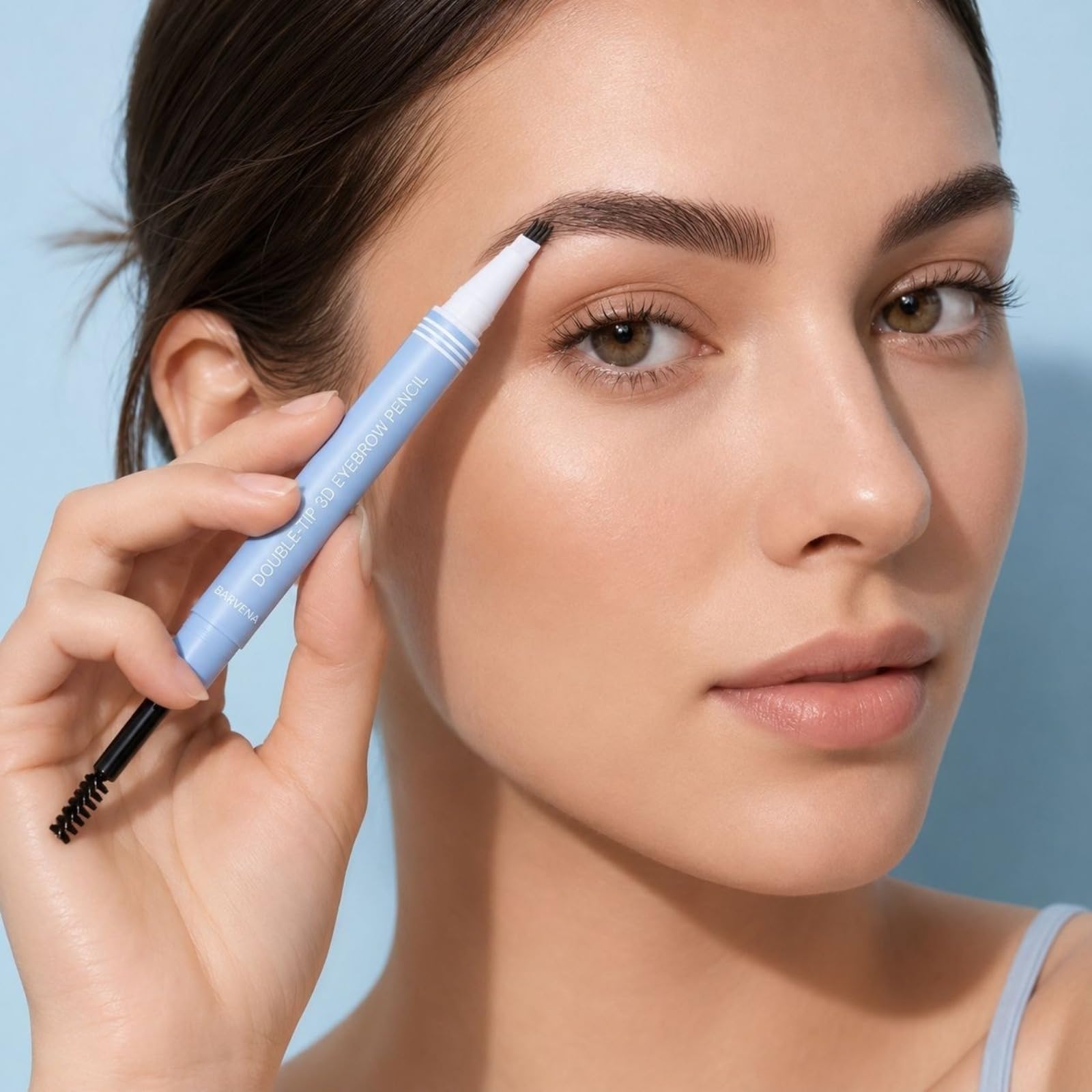 Podwójna końcówka 3D Eyebrow Pencil, 2 w 1 Ultra Fine Triangle Eyebrow Pen