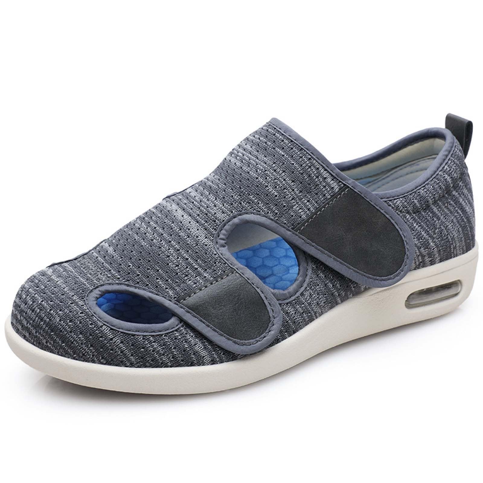 Buty dla diabetyków, buty o bardzo szerokiej szerokości Kobiety Mężczyźni, buty medyczne na opuchnięte stopy, ortopedyczne buty dla diabetyków z pianką zapamiętującą kształt Regulowane buty do chodzen
