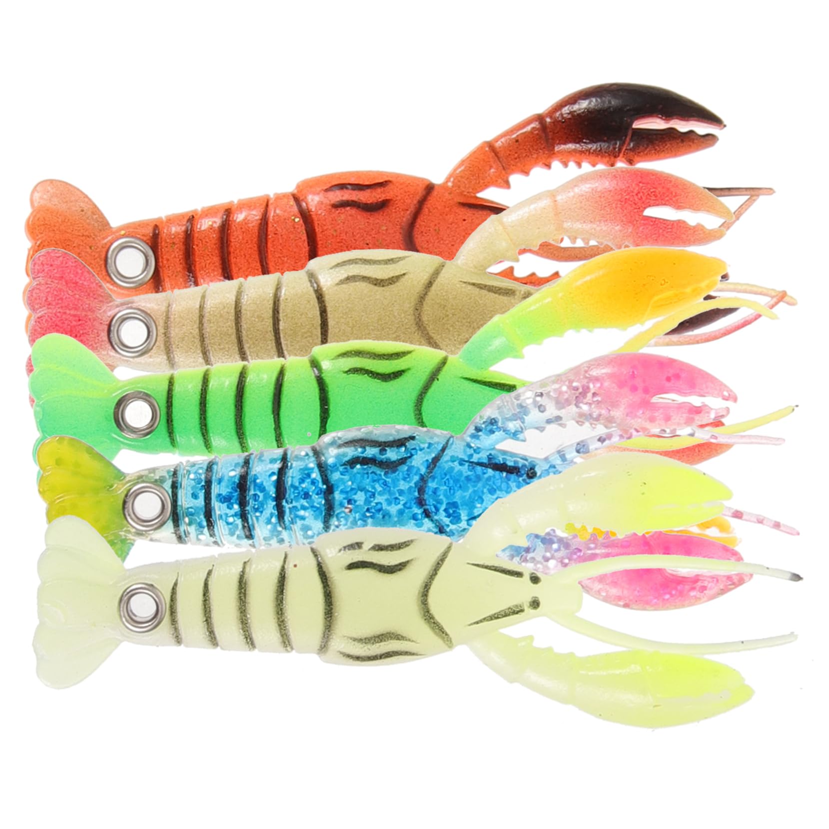 VANZACK 25pièces Appâts De Résistants à Leurres Immitation De Crevettes pour Eau Douce Et Accessoires Réutilisables