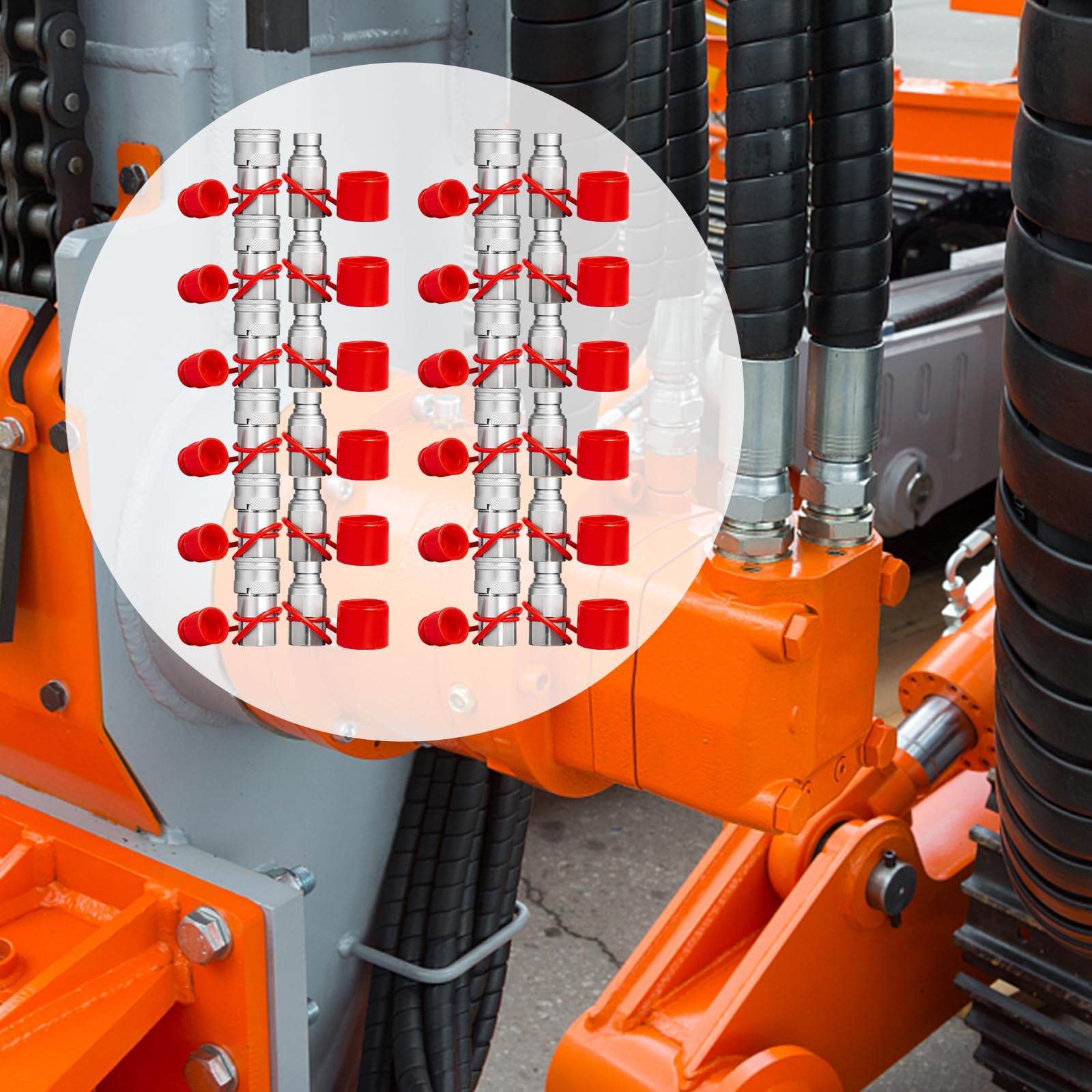 VEVOR Acoplador hidráulico Rápido 1/2" NPT - 2 Pares, 27.6 MPa - Acoplamiento hidráulico