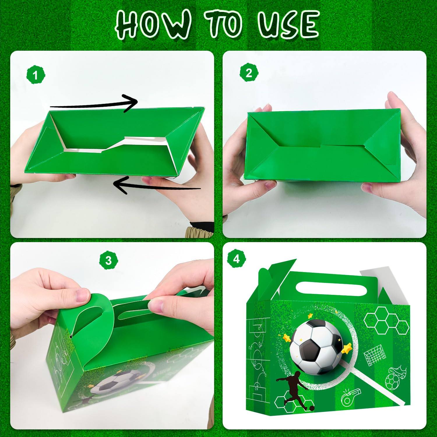 Mukity 24 sacchetti regalo per feste a tema calcio, articoli per