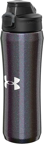 Under Armour Botella de agua Beyond de acero inoxidable de 18 onzas, aislada al vacío, tapa protectora autodrenante, a prueba de fugas, para niños y