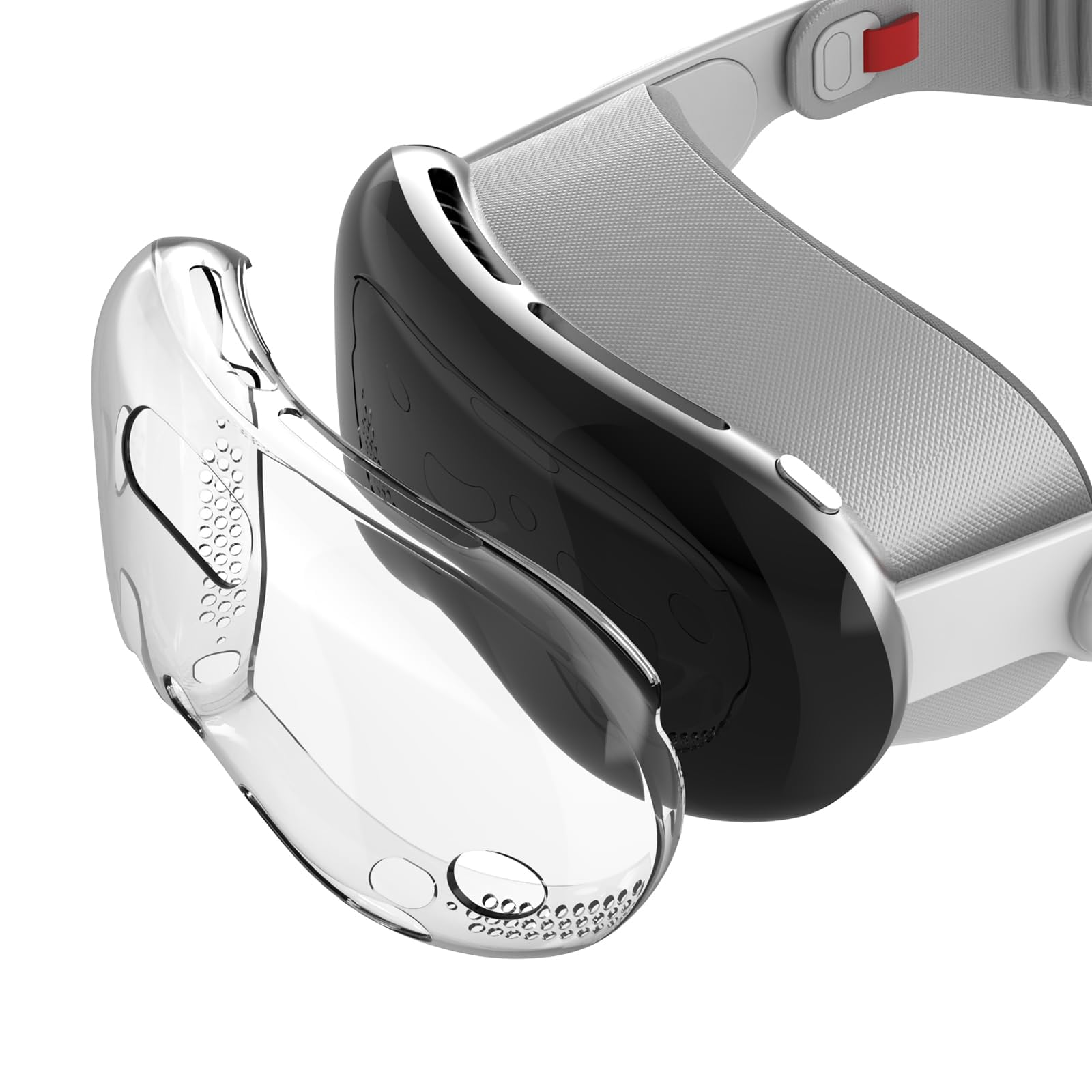 Compatible with Apple Vision Pro Case & Protective Cover - TPU Protective Cover for Vision Pro VR Headset 2024 Accessories, Provides Superior Protection Against Scratches(Transparent)