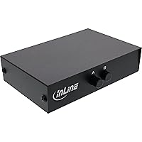 InLine® Commutatore seriale manuale a 2 scomparti, RS232