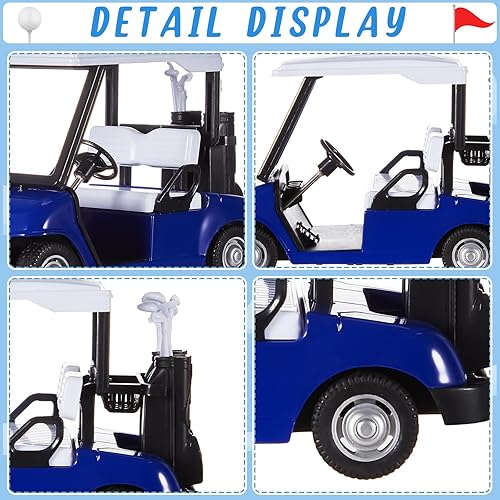 Miniatura 9 de Leitee 21 piezas de decoración de pastel de golf, decoración de pastel de golf, incluye mini carrito de golf, juguete de bandera roja, pelota de